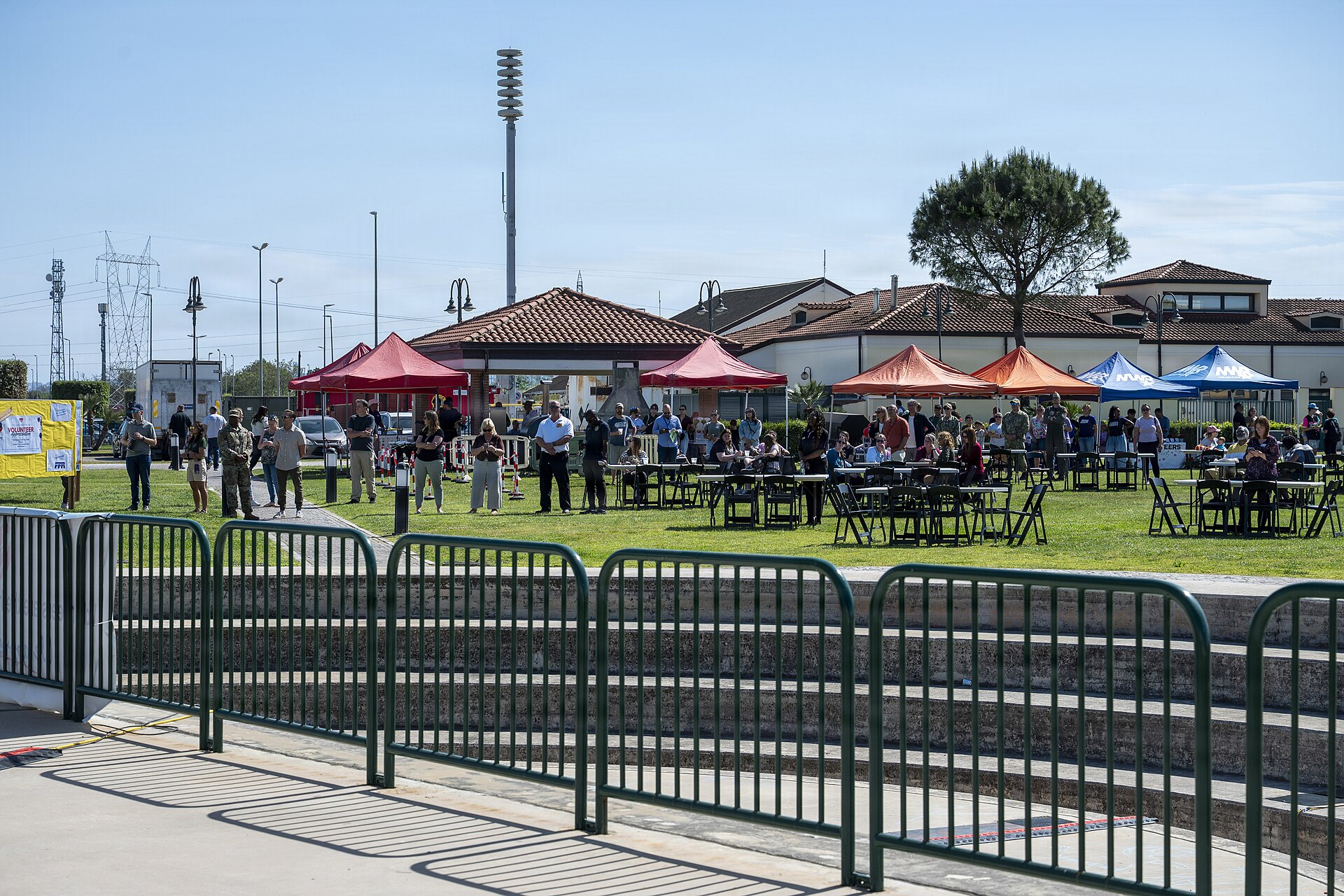 Volunteers and guests gathering during a community event.